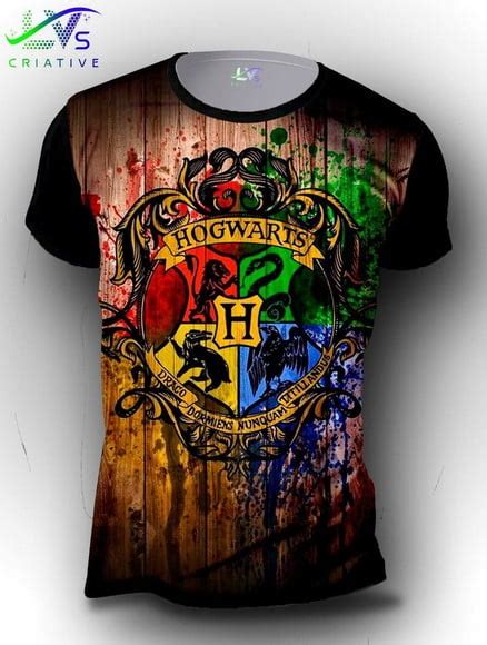 Camiseta Hogwarts Escola Brasao Harry Potter Hrry1 Elo7