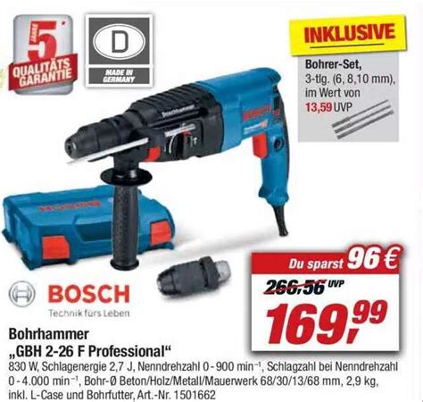 Bosch Bohrhammer Gbh F Professional Angebot Bei Toom Baumarkt