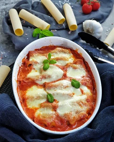 Cannelloni Mit Hackfleisch Und Mozzarella Aus Dem Ofen Lydiasfoodblog Rezept Cannelloni