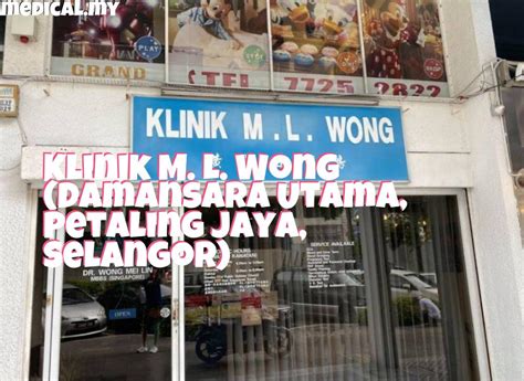 Klinik M L Wong Damansara Utama Petaling Jaya Selangor