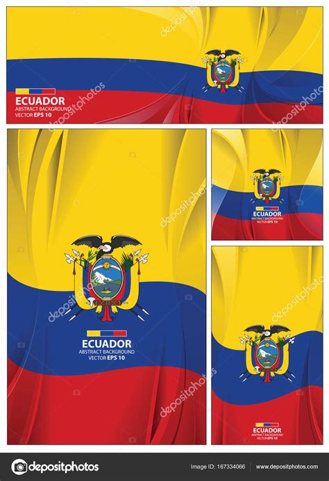 Abstract Ecuador Flag Background — Stock Vector © lumyaisweet #167334066