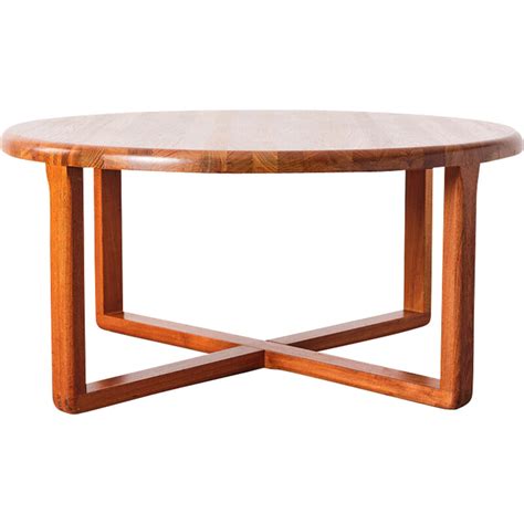 Mesa de café vintage en listones de madera de teca de Mikael Laursen