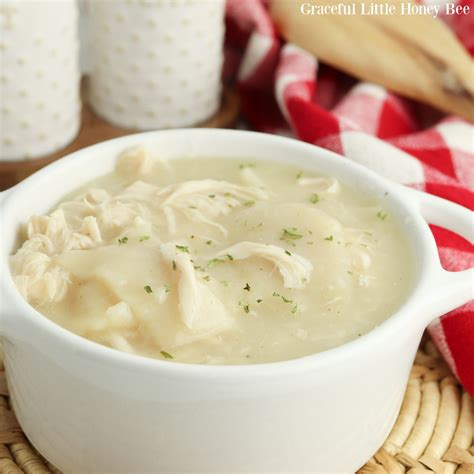 Homemade Chicken and Dumplings - Graceful Little Honey Bee