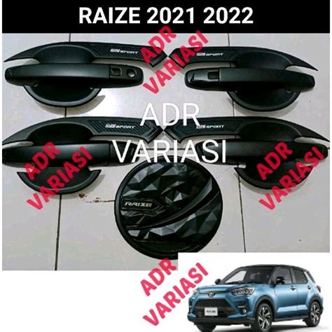 Jual Paket Outer Handle Tank Cover Mobil Raize Rocky Hitam