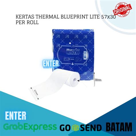 Jual KERTAS THERMAL BLUEPRINT LITE 57x30 PER ROLL Shopee Indonesia