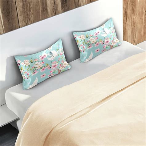 Funda De Almohada De Sat N Para Cabello Y Piel Acuarela Floral Gr A