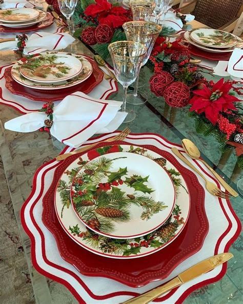 Christmas Table Settings Christmas Tablescapes Holiday Tables