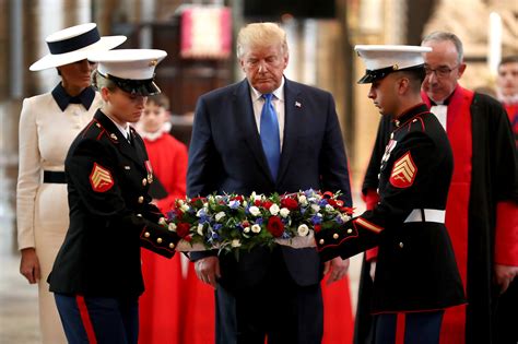 Donald And Melania Trump Lay Wreath At Tomb Of The Unknown Warrior