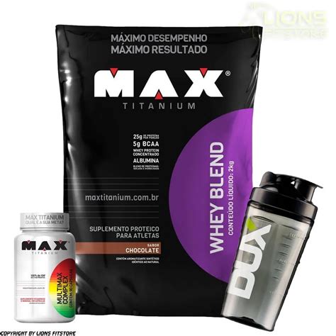 Whey Blend Refil Kg Max Titanium Multimax Complex Caps