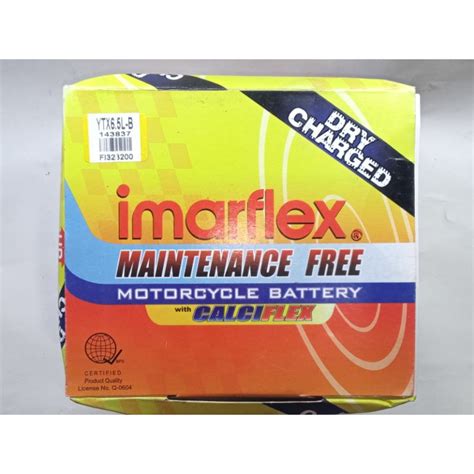 Imarflex Battery Ytx65l B Maintenance Free Imarflex Shopee