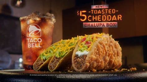 Taco Bell 5 Toasted Cheddar Chalupa Box Tv Commercial Tastefully Curated Ispot Tv