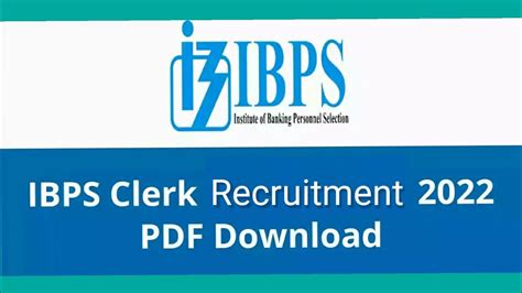 IBPS Institute Of Banking Personnel Selection Recruitment 2022