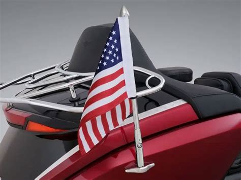 Show Chrome Folding Flag Pole For 2021 Gold Wing Tour Chrome