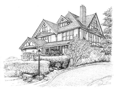 Portraits Of The Home In Pen Ink Artofit