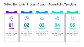 5 Step Horizontal Process Diagram PowerPoint Template SlideModel