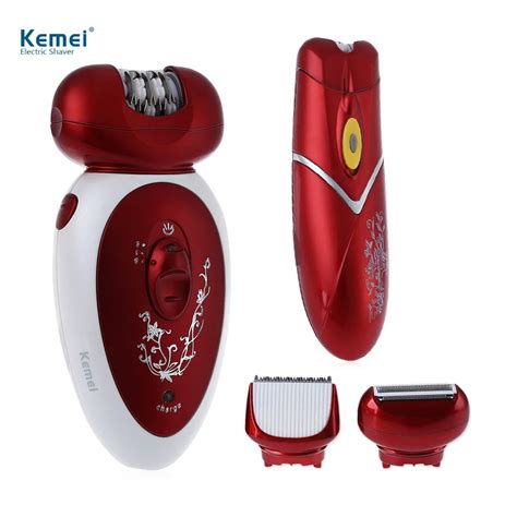 Kemei In Rechargeable Electric Epilator Lady Hair Remover Clipper