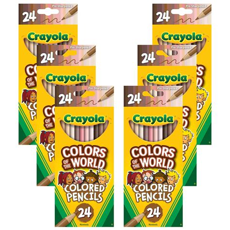 Crayola Colors Of The World Bulk Colored Pencil Set 6 Packs 24ct