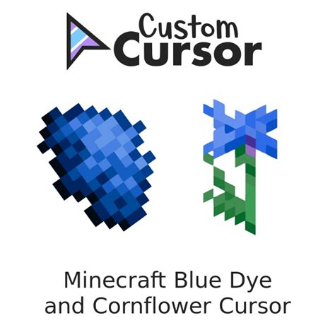 Minecraft Blue Dye And Cornflower Cursor Custom Cursor