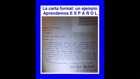 Ejemplo De Carta Formal En Espanol