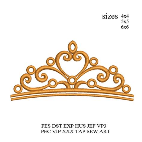 Princess Crown Embroidery Design Tiara Embroidery Machine Princess