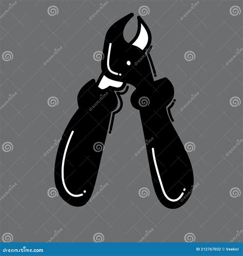 Cutting Pliers Doodle Vector Icon Drawing Sketch Illustration Hand