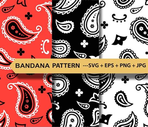 Seamless Bandana Pattern Svg Png Jpg Bandana Texture - Etsy