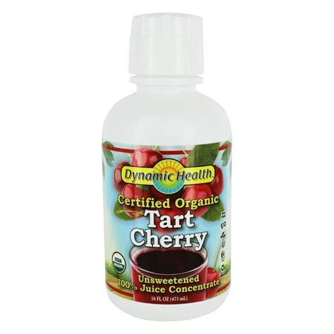 Dynamic Health Certified Organic Tart Cherry 100 Juice Concentrate Unsweetened 16 Fl Oz