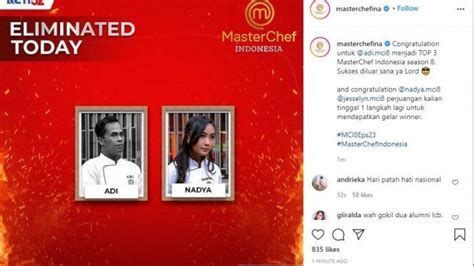 Lord Adi Tereliminasi Ini Profil Nadya Dan Jesselyn Grand Final Masterchef Indonesia Season 8