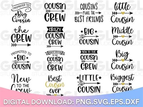 Cousin Bundle Cousins Svg Bundle Cousin Crew Svg Cousin Etsy