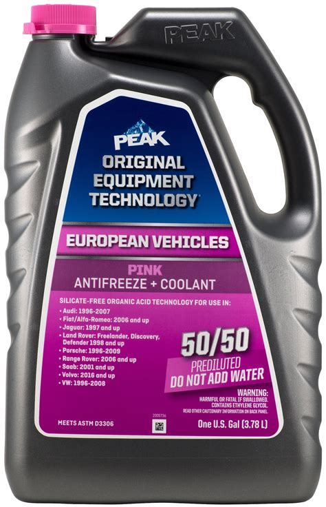 PEAK Original Equipment Technology Antifreeze Coolant For European