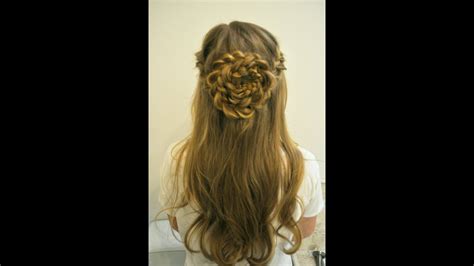 Tutorial Flower Braid Hairstyle Youtube