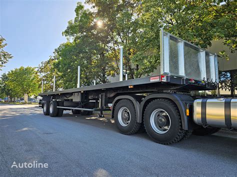 Sievering Flatbed Semi Trailer EXTRA WIDE 3m Boogie Axle Plattform