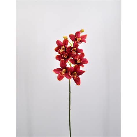 Orchidea Artificiale Cymbidium Rosa Per Composizioni Con Fiori Finti