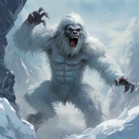 Premium Photo | Energetic Yeti A Fantasy Art Depiction In The Style Of Ken Kelly