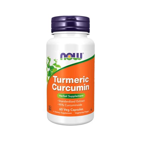 Curcumin Turmeric 60 Cápsulas Now Peixe Verde