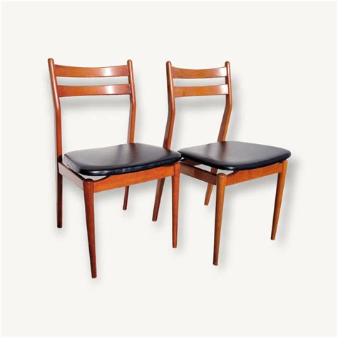 2 Chaises Scandinaves Vintages Bois Coucou Retro