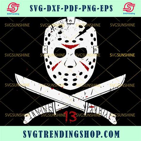 Jason Voorhees Friday The 13th Halloween Svg Jason Voorhees Mask Svg