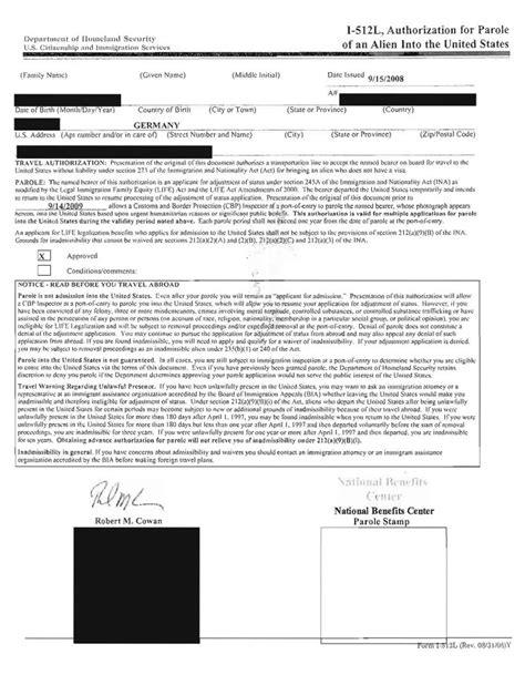 Advance Parole Explanation Letter Taliaamiliah