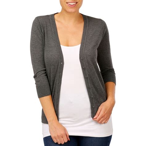 Brilliant Basics Women S V Neck Cardigan Grey Big W