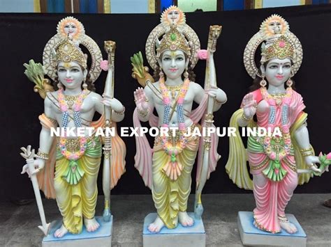 Multicolor Painted Marble Ram Darbar Statue For Temple At Rs In