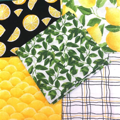 Remnant Pack Lemon Zest Fat Quarters Sunnyside Fabrics Uk Sunnyside