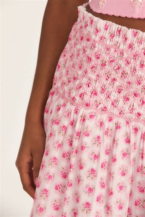 Buy Loveshackfancy Swift Midi Skirt Pink At Off Editorialist