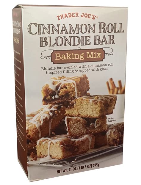 Trader Joes Cinnamon Roll Blondie Bar Baking Mix 21 Ounces 595 Grams Grocery