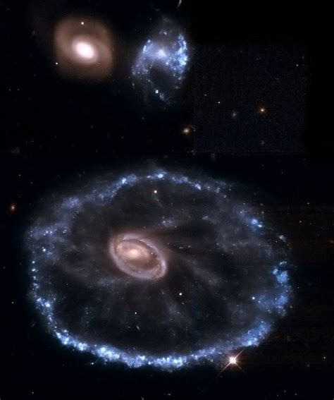 The Cartwheel Galaxy Also Known As Eso 350 40 Is A Lenticular Galaxy And Ring Galaxy About 500