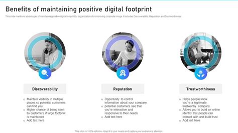 Benefits Of Maintaining Positive Digital Footprint | Presentation Graphics | Presentation ...