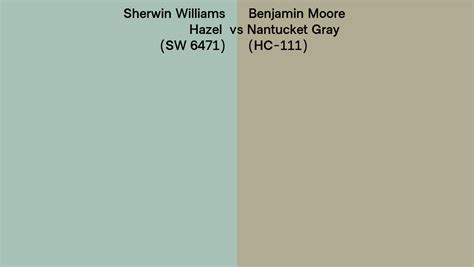 Sherwin Williams Hazel Sw Vs Benjamin Moore Nantucket Gray Hc