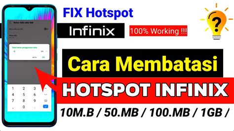 Cara Membatasi Hotspot Infinix Hot Play Dan Untuk Semua Tipe Infinix