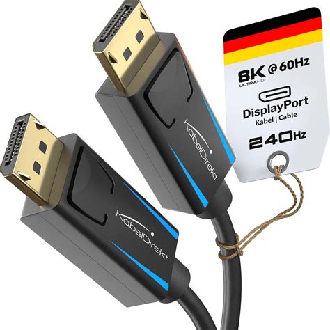 Kabeldirekt K Displayport Cable Version Supports K Hz K