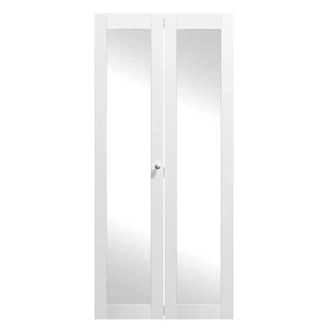 Reviews For TENONER 36 In X 80 In Mirrored Glass Solid Core White Full