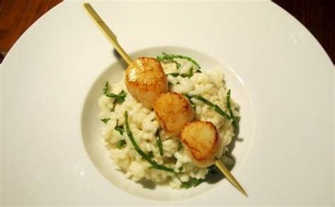 Risotto aux salicornes et noix de Saint Jacques sautées Le Sot L y